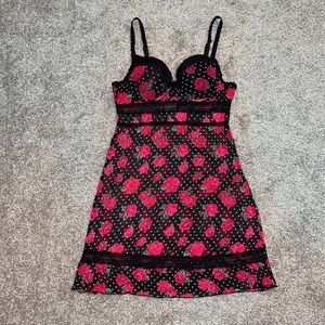 floral lingerie babydoll dress